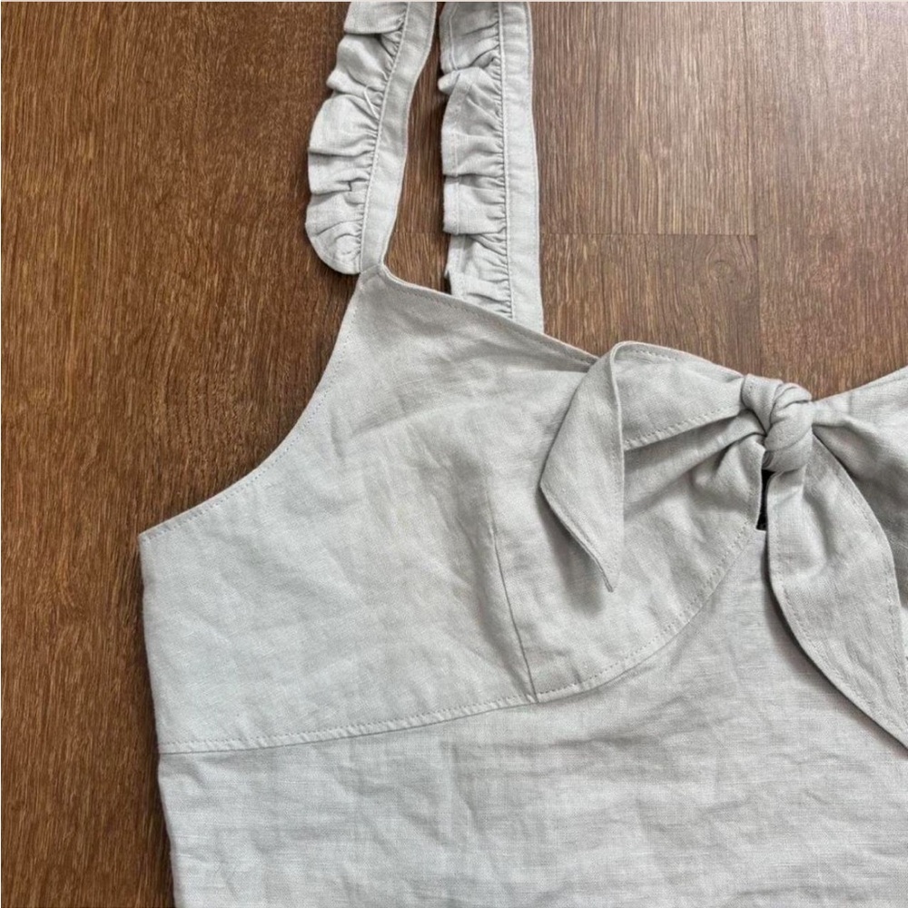 Express Cream Ruffle Strap Camisole - Picture 2 of 6